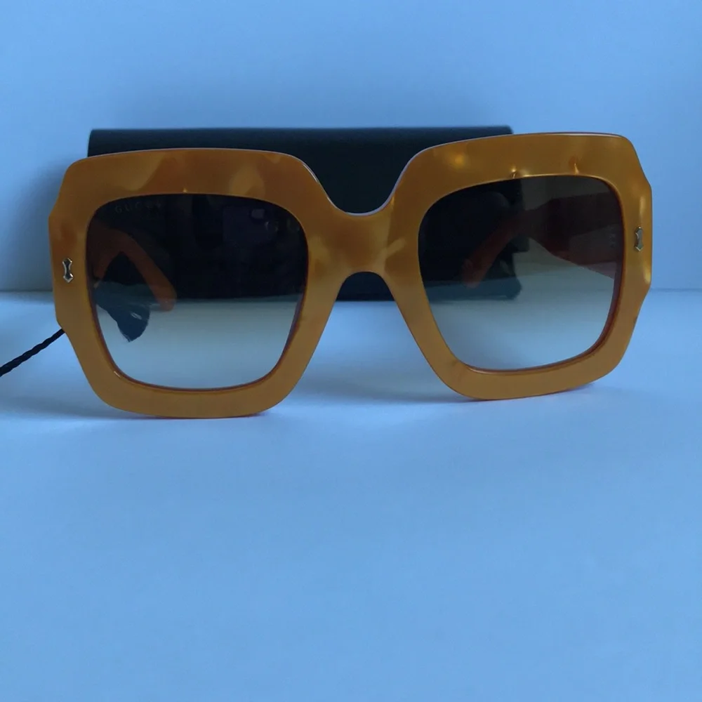 Gucci Women's Oversized Square Sunglasses - Amber - Picture 4 of 16
